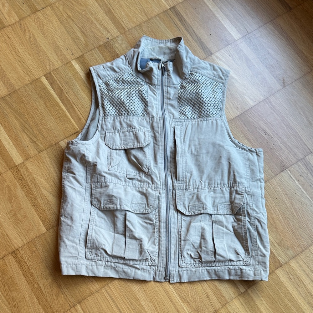 Men's Lightweight Utility Vest - Beige